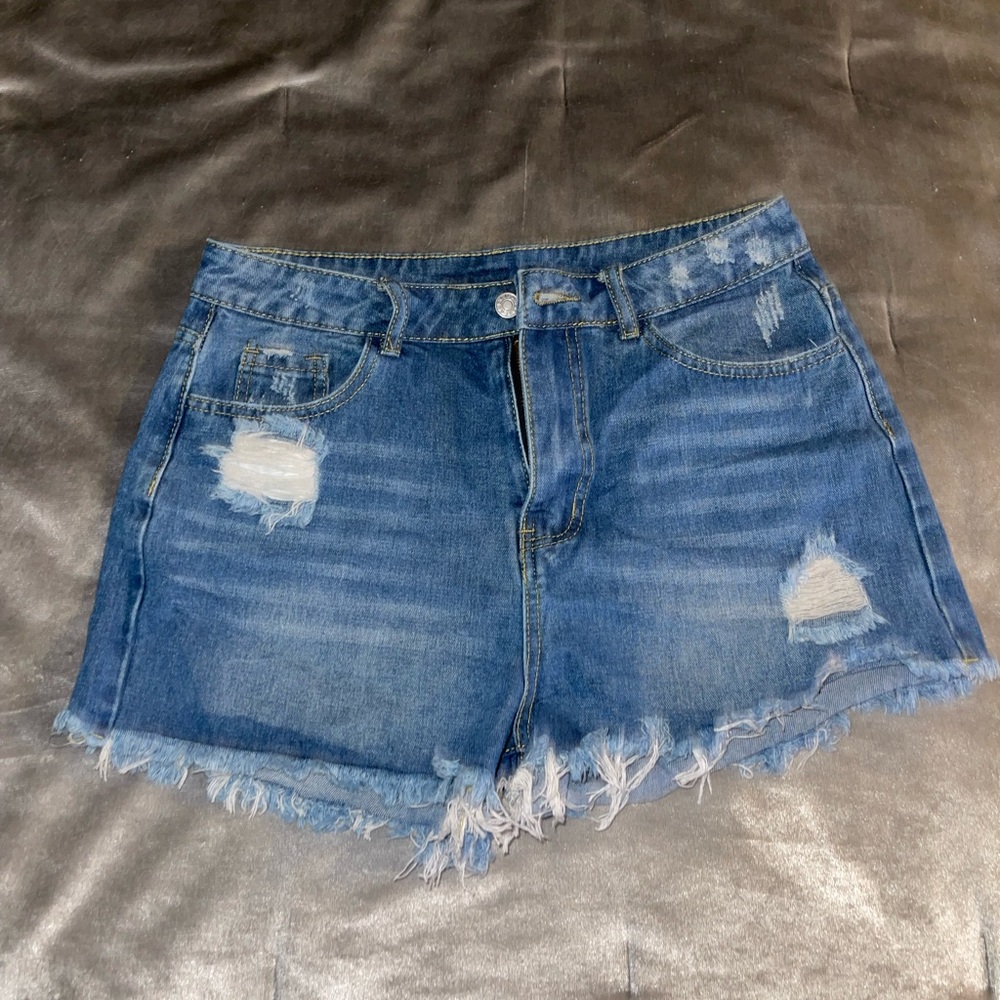 Frayed Jean Shorts